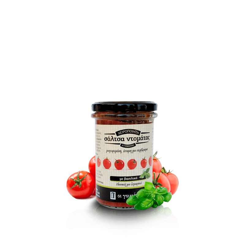 Σάλτσα Ντομάτας Χειροποίητη με Βασιλικό 280g