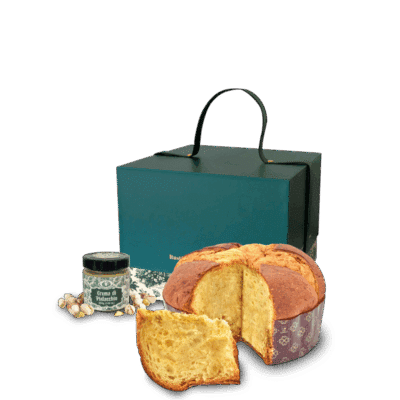 Rustichella D'abruzzo Panettone Offella limited etidion με βάζο κρέμας Φυστικιού 1,2Κg