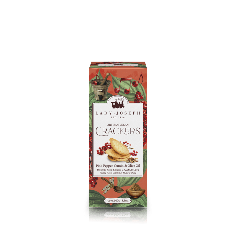 Lady Joseph Crackers Pink pepper, Cumin& Olive oil 100g